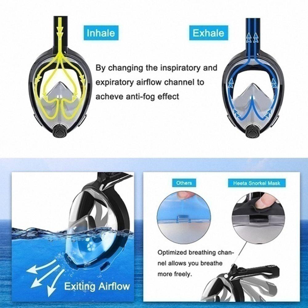 Hot sale New Swimming Mask Snorkeling Set Seaside Silicone Diving Mask Respiratory Masks Safe and Waterproof Swimming Equipment