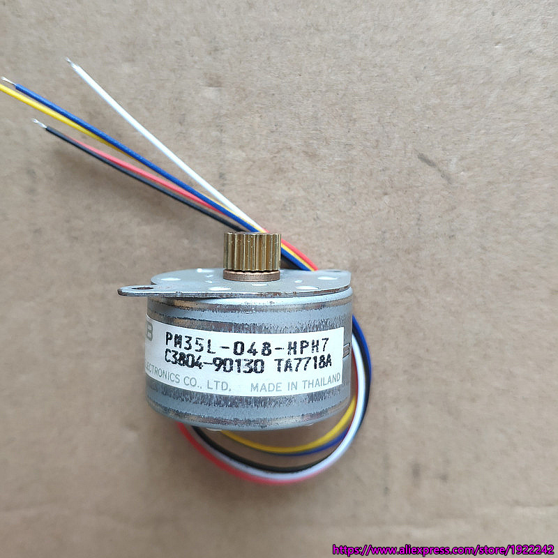 Free shipping , Brand new Japan 4-phase 5-wires 35mm stepping motor PM35L-048 24V 7.5 degree for Fax machine printer