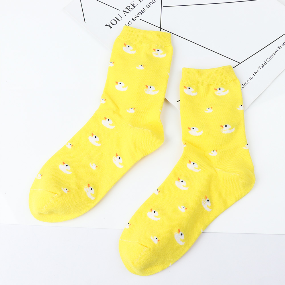 Cartoon Cute Animal Duck Pattened Short Socks Fashion Cute Women Funny Socks Female Casual Cotton Ankle Socks Harajuku Sox