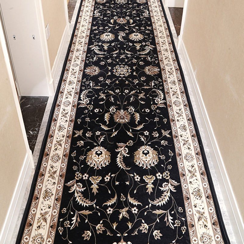 Custom Made Long Hallway Carpets European Stair Corridor Carpet Wedding Hotel Carpet Area Runner Rugs Flower Non-slip Floor Mats