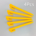 4Pcs Camping Tools Plastic Tent Pegs Nails Sand Ground Stakes Outdoor Camping Tent Awning Yellow Tent Accessories