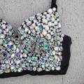 Shiny Colorful Rhinestone Sexy Vest Women Nightclub Bar Singer Performance Clothing Lady Dj Ds Rave Wear Festival Outfit DT2325