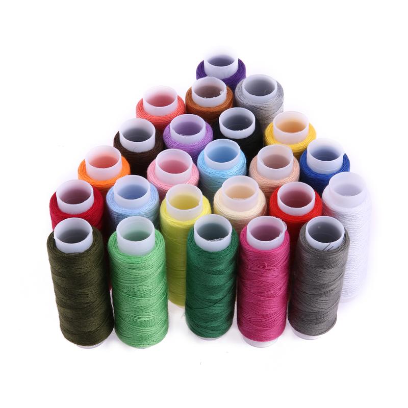 24 rolls/pack 200 Yards Polyester Sewing Threads Embroidery Sewing Threads Cone for Sewing Machine Craft Supplies Accessories