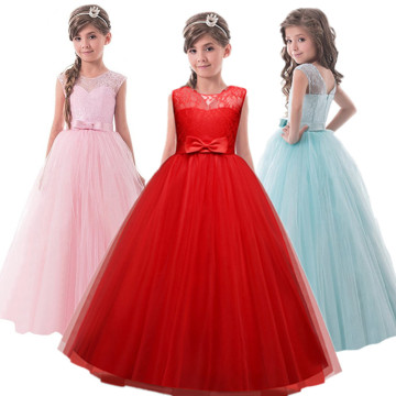 Lace Christmas Party Dresses for Girls Clothes Children's For Kids Prom Gown Flower Wedding Gown Teenage Girl Clothing 8 12 14T