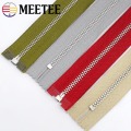 Meetee 2/5pcs 3# Metal Zipper 20/25/30/40/50/60/70cm Auto Lock Close&open Zip for Sewing Bags Pocket Wallet Garment Accessories