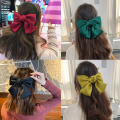 17KM Floral Pearl Hair Band Long Ribbon Bow Ponytail Scarf Hair Tie Scrunchies Women Girls Elastic Hair Bands Hair Accessories