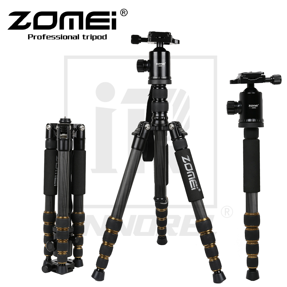 Zomei Z669C Carbon Fiber Tripod Professional SLR camera portable travel Stand Monopod Ball head for Canon Nikon Sony