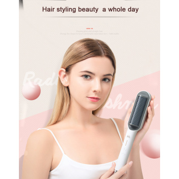 New PTC heating Hair Straightener Curler Brush Hair Electric Hair Comb Brush Ceramic Straight Curler Iron Wet Dry Hair Care tool