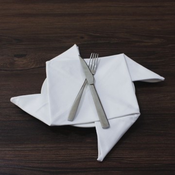 Hotel Cotton and Polyester Napkin Cloth Mouth Cloth Pure White Home Decoration Table Cloth Foldable Flower Linen Napkins Wedding