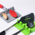 Kitchen Cutting Board Holder Spoon Holder Silicone Spoon Rest Silicone Pot Cooking Spoon Holder Heat Spatula Resistant Clip