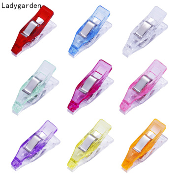 10PCS Sewing Craft Quilt Binding Plastic Clips Clamps Pack for Patchwork Decoration Clamp Clothes Binding Knitting Safety Clip
