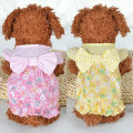Kawaii Princess Small Dog Dress Spring Summer Pet Puppy Clothes Skirt Floral Apparel Bow Teddy Puppy Clothing Pet Accessories