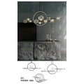 Designer's lamp modern Chinese dining table strip lamp Nordic creative personality restaurant bar glass bubble chandelier