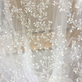 Luxury heavy beading tulle lace fabric ivory color for wedding dress, bride gowns, 2020 new arrival designs, 1 yard price