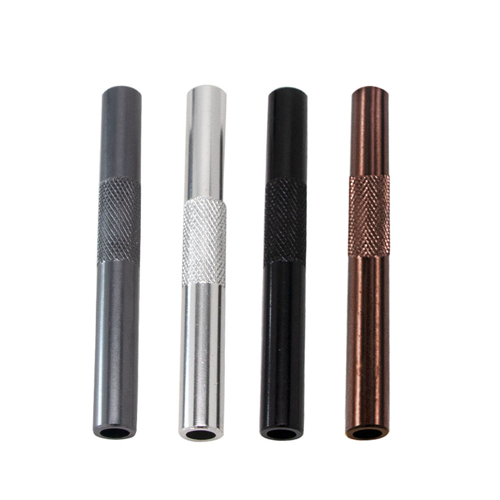 3PCS/lot 70mm Metal Snuff Snorter Hose Tube Sniffer Aluminum Pen Style Snuff Snorter Dispenser Smoke Pipe Accessories