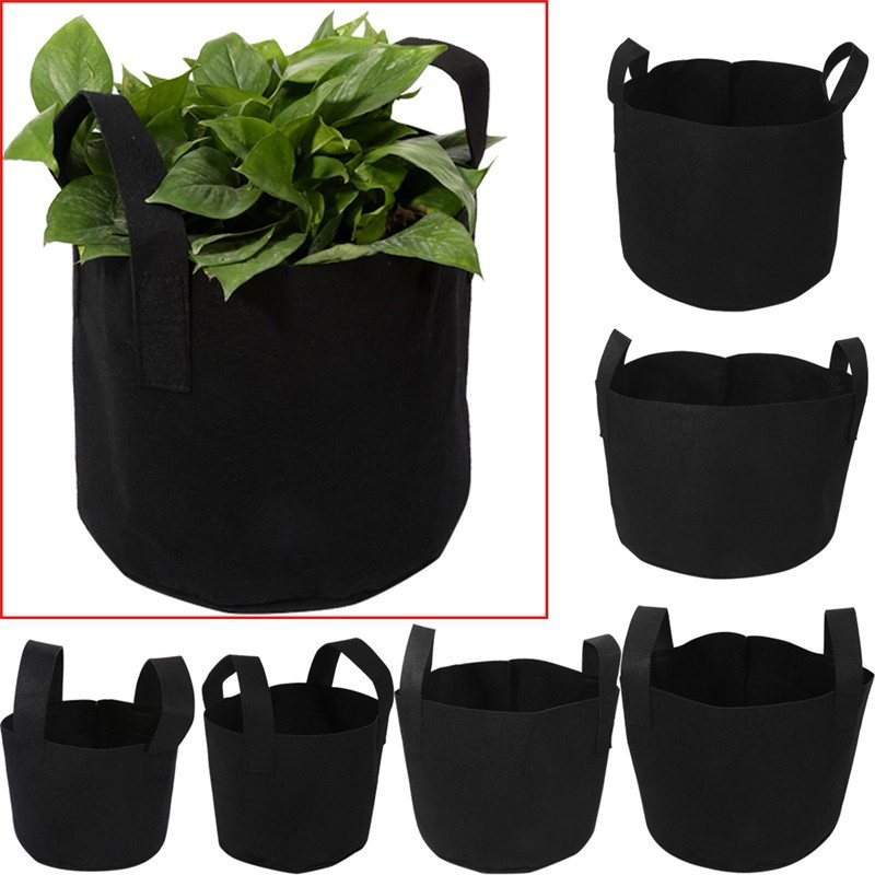 Plant Grow Bag Flower Plant Bag Species Support Balcony Vegetable Garden Home Gardening Shopping Mall Growbag Black Hobbies