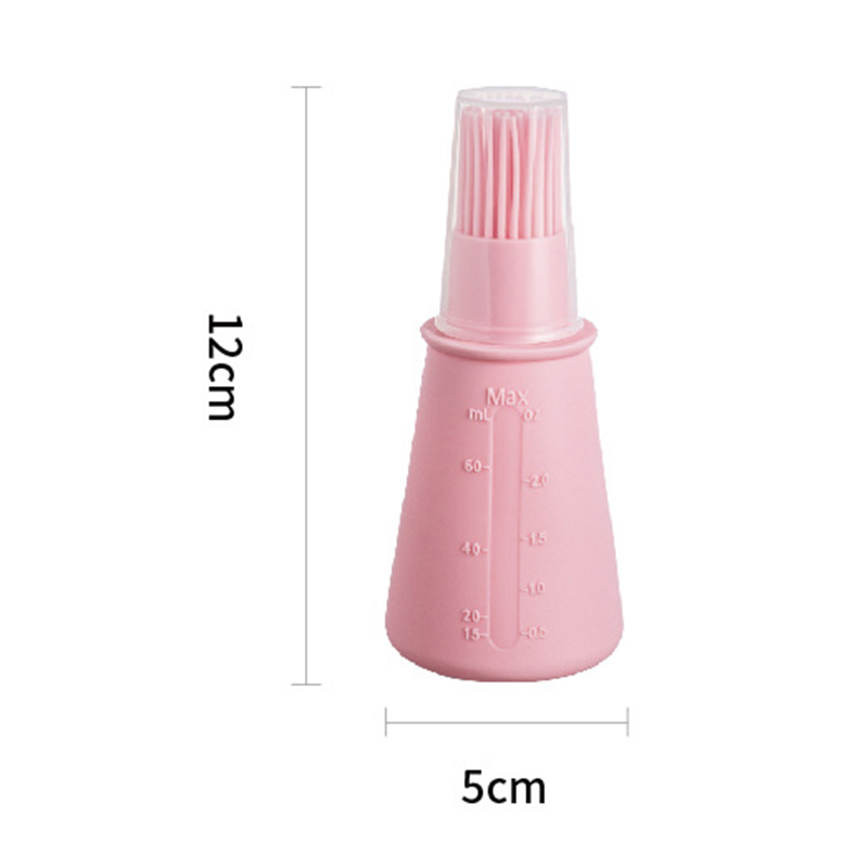 1/3Pcs Portable Silicone Oil Bottle With Brush Grill Oil Brushes Liquid Oil Pastry Kitchen Baking BBQ Accessories Kitchen Tools