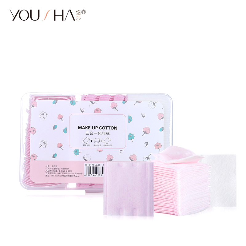 YOUSHA 350pcs Cotton Wipes Nail polish remover Wipes Facial Cotton Pads Nail Art Polish Gel Tips Organic Makeup Remover Tissue