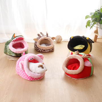 Cute Pet Hamster House Guinea Pig Cage Chinchillas Squirrel Bed Nest Cavy Mini Animals Hamster Guinea Pig Accessories