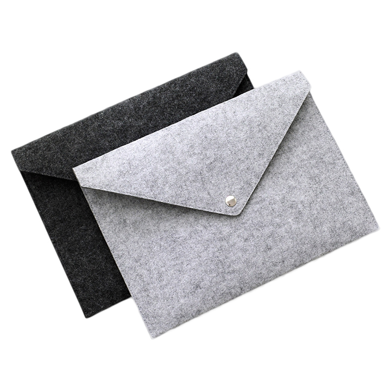 Simple Solid A4 Big Capacity Document Bag Business Briefcase File Folders Chemical Felt Filing Products Student Gifts