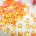 400pcs 18mm Large Shell Sequin Loose PVC Sequins for Crafts Sewing DIY Accessories Lentejuelas Transparent Orange AB