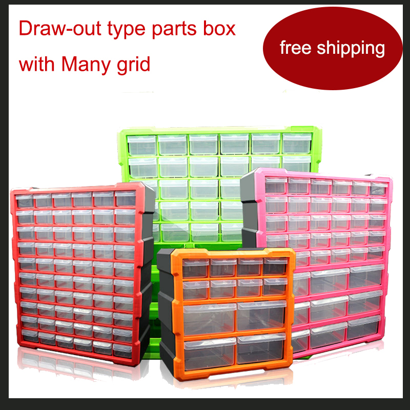 high quality tool case toolbox Parts box Classification of ark Multi-grid drawer type lego Building blocks Receive case