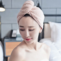 Micro Fiber Hair Towel Hair Drying Towels Quick Magic Dry Hat Cap Twist Head Towel with Button SAL99