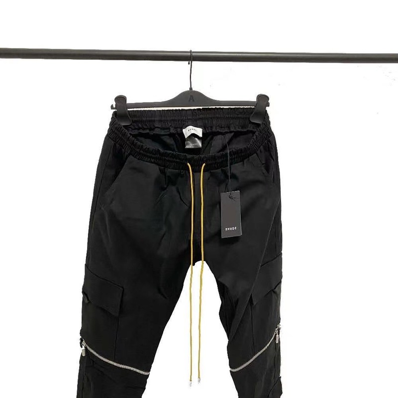 21SS Rhude Pants High-Quality Drawstring Tracksuit Gym men women RHUDE Sweatpants Joggers streetwear Hip-Hop Rhude Pants