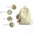 Girls School Backpacks Lightweight Travel Daypack for Teens College Middle School with Kawaii Pendant