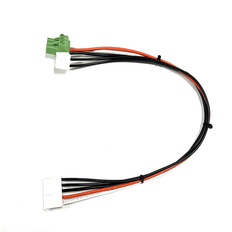 Custom Industrial Wiring Harness Terminal Block to Connector Power Cable Sample