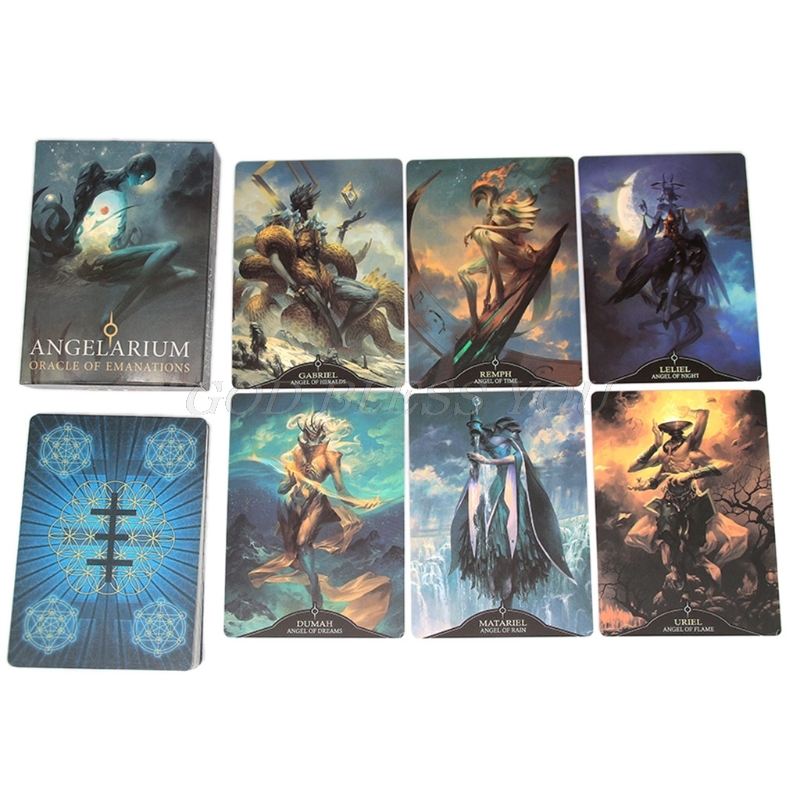 Angelarium Oracle Of Emanations Full English 33 Cards Deck Tarot Family Party Board Game Divination Card Drop Shipping