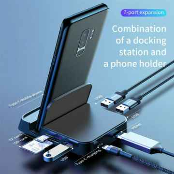 New Baseus USB Type C to HUB HDMI compatible USB SD/TF Docking Station Charging Power Adapter for PC Phone usb c