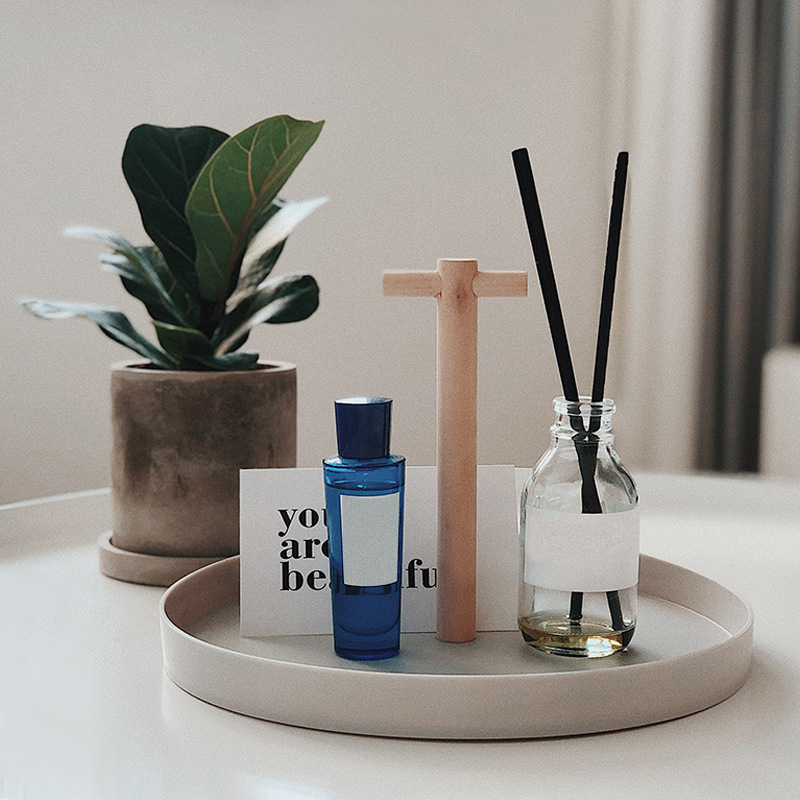 Nordic Simple Round Storage Tray Bedroom Desktop Cosmetics Jewelry Sundries Organizer