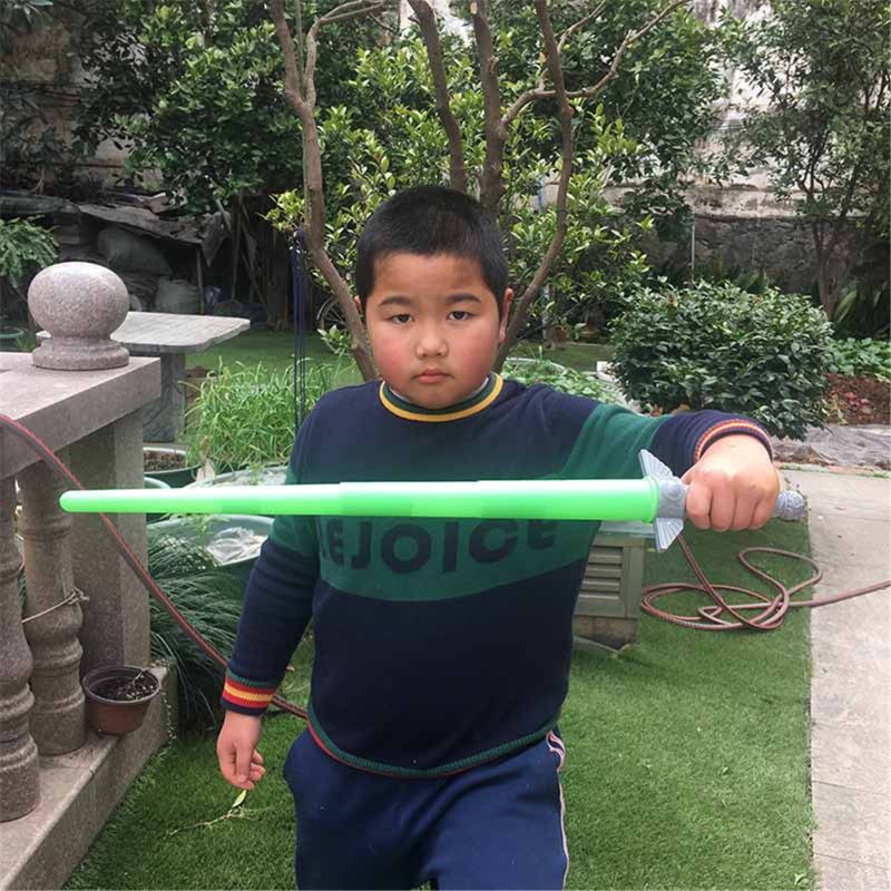 Retractable Lightsaber Kids Toy Light Up Sword Glow Sticks Party Toy Flashing Lightsaber Laser Double Sword Toys Light