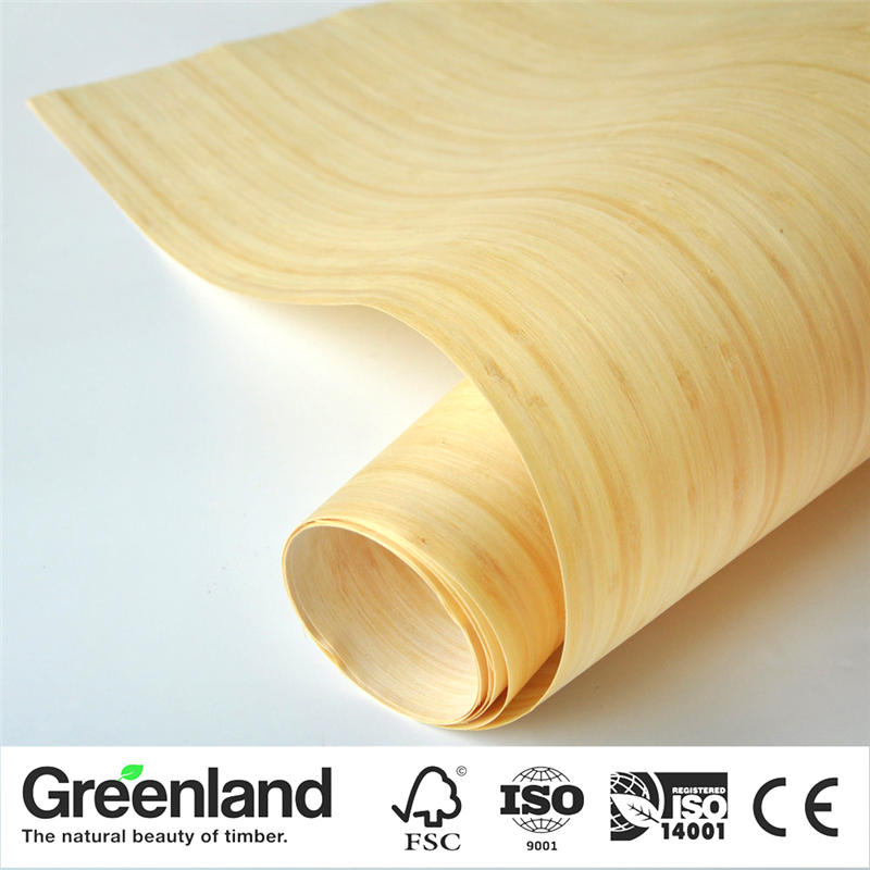 Bamboo Veneer Flooring DIY Furniture Raw Natural Material Chair Cabinet Doors Outer Skin Size 250x42 cm Natural Vertical Veneer