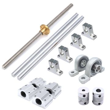 Optical Axis Guide Bearing Housings Aluminum Rail Shaft Lead Screw Rod Slide Bushing Shaft Coupling CNC Parts