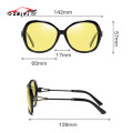 ZHIYI Brand Women Night Vision Driving Glasses Vintage Polarized Photochromic Sunglasses Diamond Gradient Lens Round Sun glasses