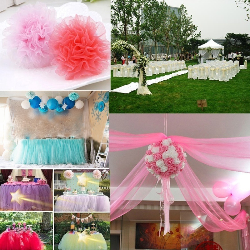 25 Yards 15cm Tulle Roll Fabric Spool Tutu Wedding Decoration Baby Shower Organza Laser DIY Crafts Birthday Party Supplies.q