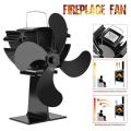 Eco-Friendly 4 Blades Heat Powered Stove Fan Fireplace Heat Distribution Stove Fans for Home Wood Log Burning Fireplace Parts