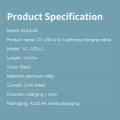 KUULAA USB Cable for Lightning 2.4A Fast Charging Cable for iPhone 12 11 Pro Max Xs X 8 7 6 Plus Cord Wire USB Data Charge Cable