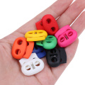 20pcs/lot Colorful Bean Toggle Clip 5mm Hole Plastic Stopper Cord Lock Apparel Shoelace Sportswear Accessories