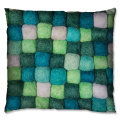 wool knit green cushion