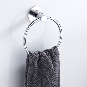 Self Adhesive Towel Rings Stainless Steel Round Bathroom Towels Holder Wall Mounted Hand Towel Rails for Kitchen Bath Room