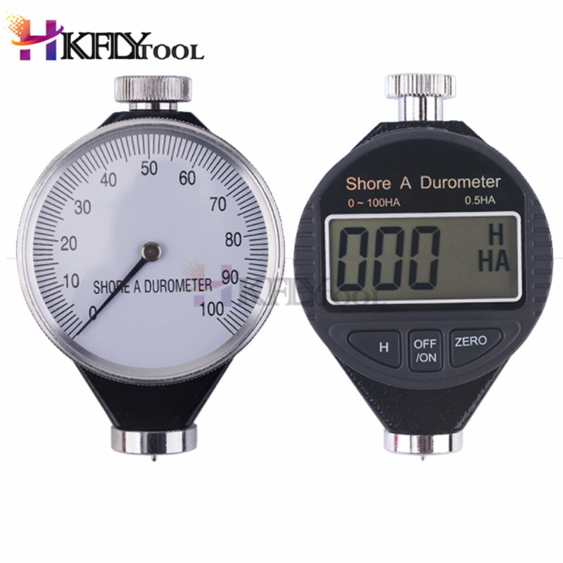 Digital 100HD C Durometer Shore Rubber hardness tester High Accuracy LCD Display Tire Durometer Analog Hardness Meter