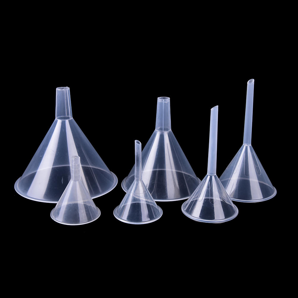 1/2" 150ml Mouth Dia Laboratory transfer perfume Mini and clear White Plastic Filter Funnel