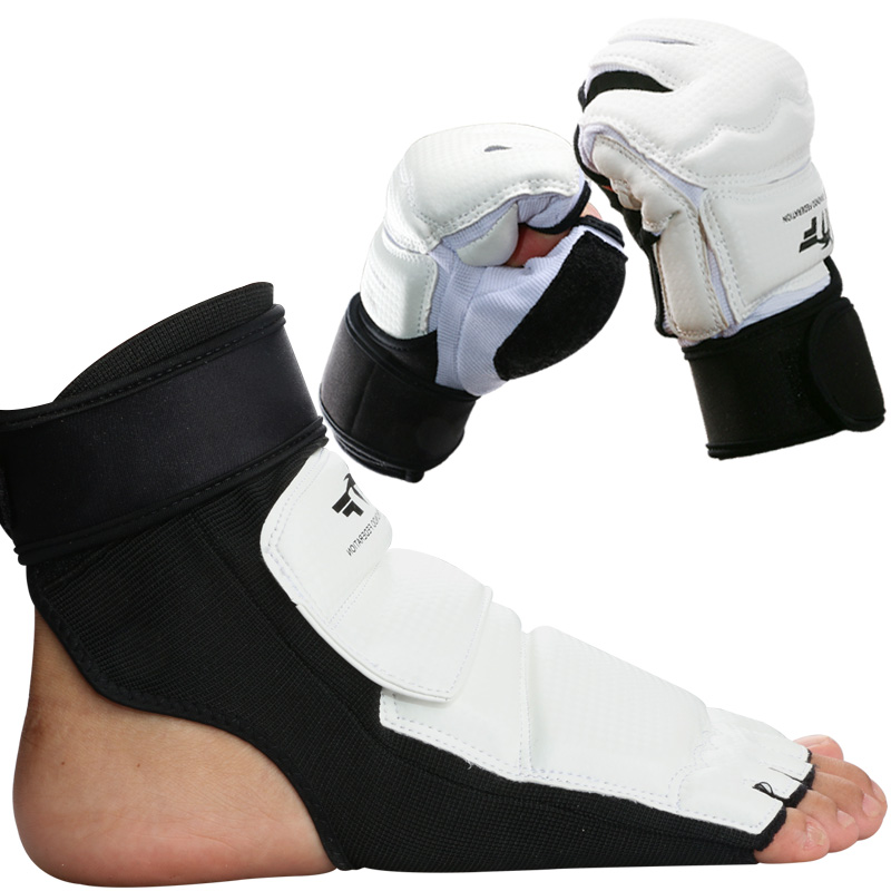 WTF approved Adult child protect gloves Taekwondo Foot Protector Ankle Support fighting foot guard Kickboxing boot Palm protecto