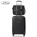 LeTrend Retro PU Leather Rolling Luggage Set Spinner High capacity Trolley High grade luxury Suitcase Wheels Cabin Travel Bag