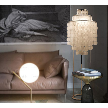 Modern Minimalist white Shells Floor Lamp Bedroom dining room E27 110-220v