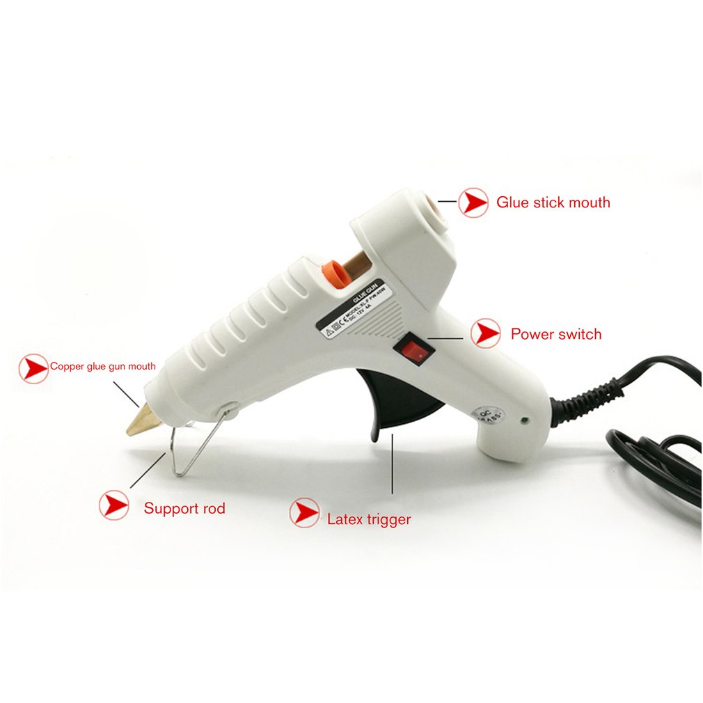 12V/40W Heating Hot Melt Glue Gun Sticks Trigger Mini Gun Thermo Adjustable Electric Heat Temperature Gun Car Repair Tool DIY