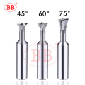 BB Carbide Dovetail Milling Cutter CNC Tool 45 60 75 Degree 6mm 5mm 8mm 10mm 12mm Tungsten Steel Machining Tool for Metal